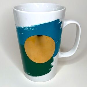Starbucks 2014 Gold Dot Green White 16oz Mug